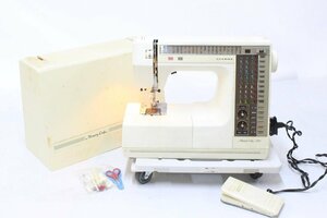 【ト石】 JANOME ジャノメ ミシン Memory Craft 6500 コンピューターミシン MODEL 6500 フットコントローラー付き EAZ01EWH78