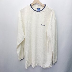 ◇ Champion チャンピオン 長袖 Tシャツ サイズL ホワイト系 メンズ E