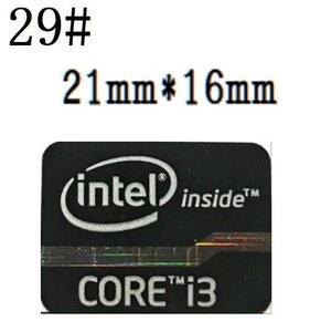 29# 二三代目【CORE i3黒】エンブレムシール ■21*16㎜■ 条件付き送料無料