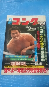 プロレス本 別冊ゴング昭和57年9月発行ピンナップ付！