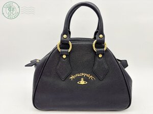 BA0602649　▲ Vivienne Westwood ヴィヴィアン アングロマニア ハンドバッグ レザー ブラック 黒 レディース カジュアル バッグ 鞄 中古