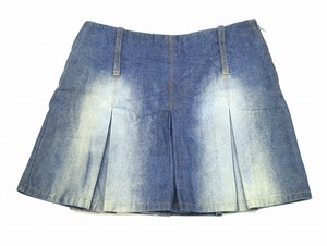 イタリア製 IMPERIAL （インペリアル) デニムスカート DENIM ユーズド加工 ヴィンテージ used Vintage XS INDIGO