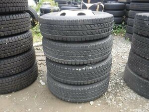 送料無料●鉄ホイール 6穴-222.25 4本 21年 9分山 ブリヂストン 205/85R16 117/115L LT 16インチ●33734