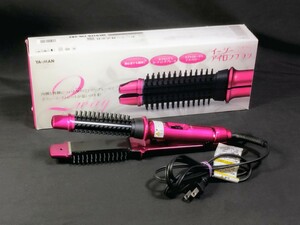 ★美品 イージー アイロン ブラシ HC-3 ピンク メタリック YA‐MAN 箱付き ブラシ型 2way ヘアアイロン ヤーマン ヘアエステ レヘアボーテ