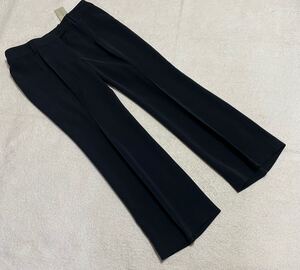 ◇新品W78◇ピンタックベーシックセンタープレスパンツ＊黒＊大きいサイズ＊