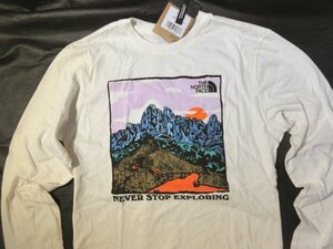 本物正規◆ノースフェイス◆長袖Tシャツ GI■アイボリー■XL■新品/7W5/アメリカ限定