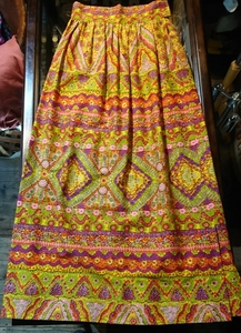 60s vintage skirt ヴィンテージ スカート サイケデリック 一点物 ロング