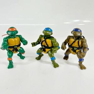 ニンジャ　タートルズ　　フィギュア 　現状品　人形　3体セット　まとめ売り　昭和レトロ アメコミ　アクション