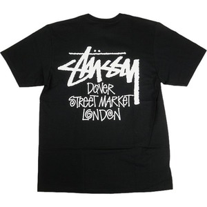 STUSSY ステューシー ×DOVER STREET MARKET 23AW STOCK DSM LONDON BLACK TEE Tシャツ 黒 Size 【L】 【新古品・未使用品】 20805346