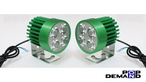 ◇即納◇汎用 緑 4連 LED フォグランプ 車外灯 2個セット Ninja 1000 SX Ninja 650 Ninja H2 ZZ-R600