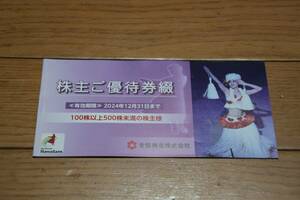 ♪送料無料♪　常盤興産　スパリゾートハワイアンズ　株主優待券１冊　有効期限2024/12/31