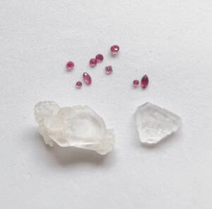 レアファーデン水晶連晶系&ルビーRuby小粒外し石セット!究極のパワーストーン!!12.2ct 天然石!ルース☆　5　在庫たくさん色々大量処分中!