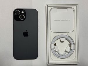 iPhone 15 256GB ブラック SIMフリー (Apple Store 購入品) 白ROM アップル 残債なし