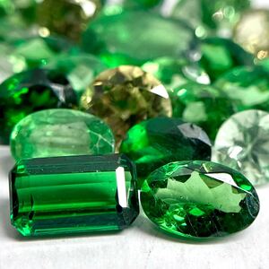 1円〜!!≪天然グリーンガーネット・マリガーネットおまとめ11.5ct≫j 約2.3g ルース 裸石 宝石 jewelry green mali garnet 柘榴石 w3の9