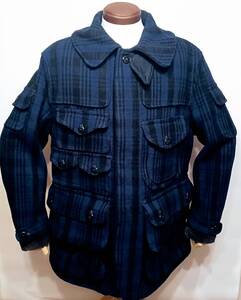 美品 size 44 FREEWHEELERS フリーホイーラーズ ADAMS アダムス OUTDOOR SPORTS COAT コート BLUE × BLACK