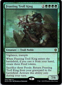 FOIL/貪るトロールの王/Feasting Troll King/エルドレインの王権/英語版/MTG１枚 [FC]