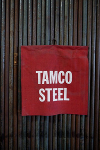 ビンテージTAMCOSTEELSAFETYFLAG [gopd-923]検アメリカ/USA/旗フラッグ重量超過/安全/赤旗/MOTOR/ガレージインダストリアルトラック荷台