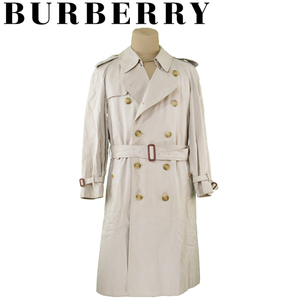 バーバリー コート ダブル ロング アウター メンズ ♯48サイズ ライナー付き トレンチ BURBERRY 中古