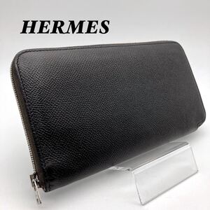 エルメス HERMES 長財布 アザップロング シルクイン ブラック 黒