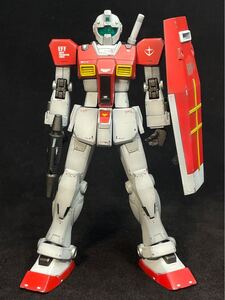 HGGO 1/144 SCALL RGM-79 GM ジム　ショルダーキャノン装備　 ガンプラ　 塗装済み完成品