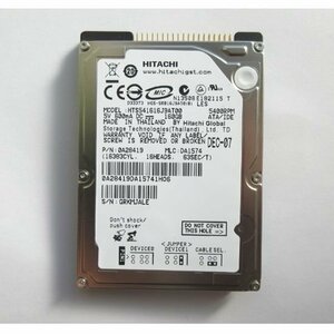 中古 日立 HDD 2.5インチ 160GB IDE 5400rpm 動作確認済み