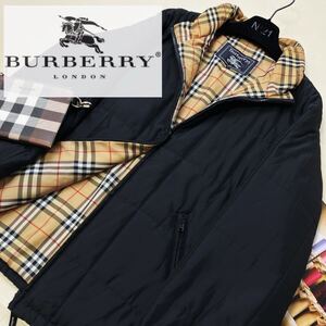 J34 超美品　大きいサイズ46 参考価格15万●BURBERRY LONDON 冬の定番コート〜中綿ダウンジャケット　バーバリーコート レディース L