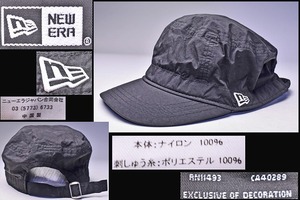 NEW ERA ★ ニューエラ ★ ワークキャップ ★ 黒 ★ サイズ調節可 ★ ナイロン100% ★ 軽量 ★ 中古品 ★