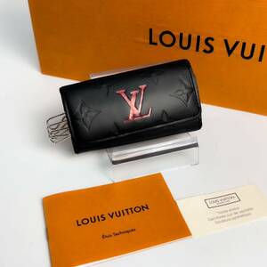 1円 極美品 LOUIS VUITTON ルイヴィトン ヴェルニ キーケース ブラック マットブラック モノグラム ヴィトン 2c6