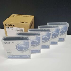 @T0030　SONY LTX100GR LTOデータカートリッジ 5本セット 未開封品 箱付き