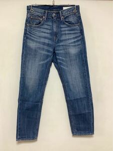 V-1347 ユナイテッドアローズ グリーンレーベルリラクシング GLR DENIM デニムパンツ レディース 38 ユーズド加工 ジーンズ ジーパン 