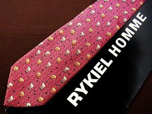 ♪5002D♪状態並品【象 ぞう 動物 柄】ソニア リキエル【RYKIEL】ネクタイ