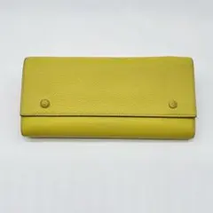 CELINE ラージフラップ マルチファンクション 長財布 イエロー