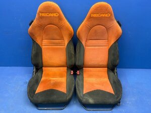 売り切り！ ダイハツ L880K コペン クロ オレンジ レカロ RECARO フロントシート 左右セット ヒーター付　　　　　2500009　2F2-2　生