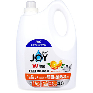 【まとめ買う】業務用 ジョイ W除菌 食器用洗剤 贅沢シトラスオレンジの香り 4L×40個セット