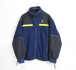 BILLIONAIRE BOYS CLUB ◆フリースジャケット 紺 XXL ボア ジップアップ ブルゾン ファレルウイリアムス ビリオネアボーイズクラブ ◆ZX18