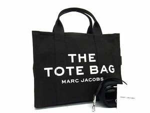 1円 ■美品■ MARC JACOBS マークジェイコブス キャンバス 2WAY ショルダーバッグ ハンドバッグ トート ブラック系 FB6405