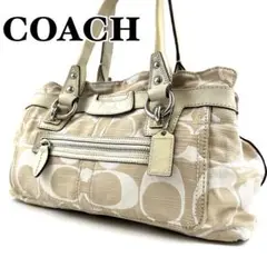 COACH コーチ シグネチャー トートバッグ ベージュ YI19-06