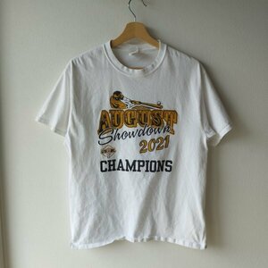 PORT＆COUNPANY　半袖tシャツ　プリント　ベースボールシャツ　スポーツ　M　ホワイト　野球