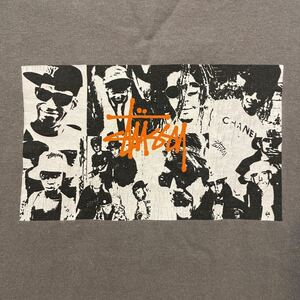 90sUSA製 紺タグ ステューシーTシャツ M グレー