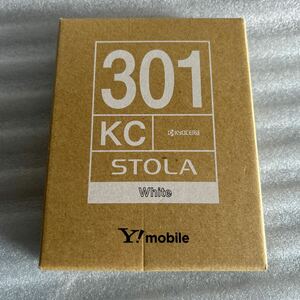 未使用 ウィルコム WILLCOM 携帯電話 ガラケー PHS 301KC STOLA ホワイト White Y!mobile ymobile KYOCERA 京セラ 新品　