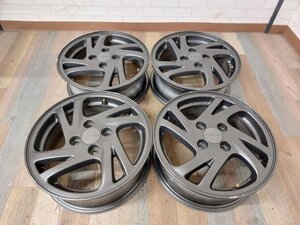 RA2 RA1 プレオRS 純正　14インチホイールセット　14×5J＋45　ダークグレー　純正ENKEI