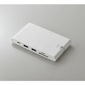 ELECOM エレコム USB Type-C接続ドッキングステーション DST-C05WH ホワイト [管理:1000013866]