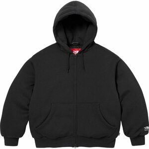 【新品】Supreme x The North Face Down Zip Up Hooded Sweatshirt　Lサイズ（Black）／シュプリーム　ノースフェイスコラボ　24FW　黒