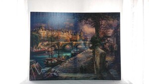 Cao Yong 曹操 2014年カンヴァスジクレー「Banks Of La Seine セーヌ河岸」画寸 101cm×76cm 中国人作家 現代芸術の天才として賞賛 2922