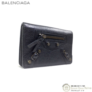 バレンシアガ （BALENCIAGA） クラシック ザ・シティ カードケース 名刺入れ 二つ折り カードホルダー 310703 ブラック（中古）