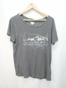 ◇ DENIM＆SUPPLY デニム＆サプライ ボックスロゴ 薄手 半袖 Tシャツ カットソー サイズM グレー メンズ P