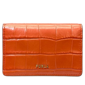 FURLA フルラ PCZ1UNO バビロン カードケース 名刺入れ クレジットカードケース ロゴ レディース オレンジ系