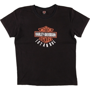 古着 ハーレーダビッドソン Harley-Davidson モーターサイクル バイクTシャツ USA製 レディースL相当 /eaa437869