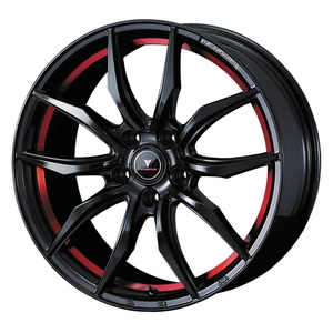 YOKOHAMA BluEarth-RV RV03 205/55R17 NOVARIS ROHGUE VF ピアノブラック/レッドライン 17インチ 7J+53 5H-114.3 4本セット