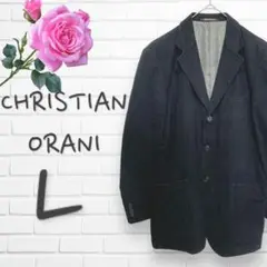 クリスチャンオラーニ【L】テーラードジャケット　シンプル　アウター　綿100%
